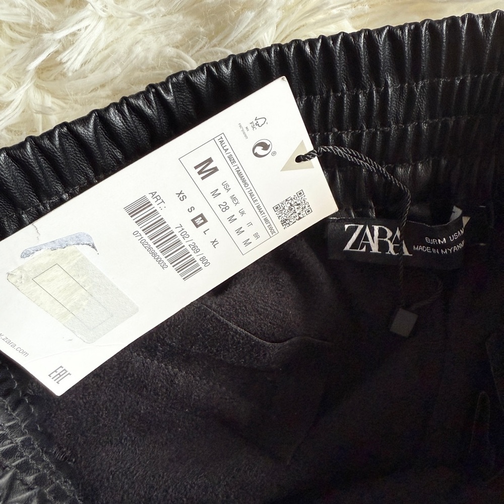 NWT Zara Faux Leather Pants - Picture 9 of 11